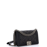Boy Flap Bag Studded Quilted Distressed Calfskin Old Medium