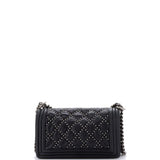 Boy Flap Bag Studded Quilted Distressed Calfskin Old Medium
