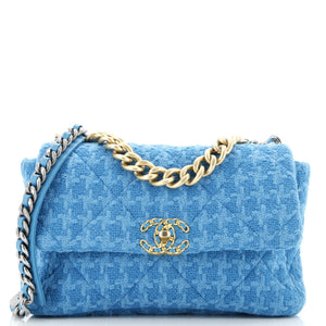 19 Flap Bag Quilted Tweed Medium