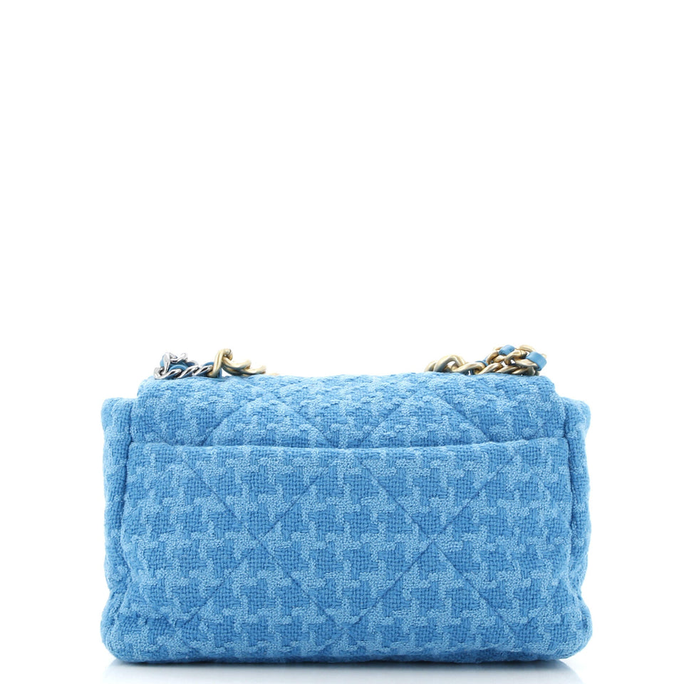 19 Flap Bag Quilted Tweed Medium