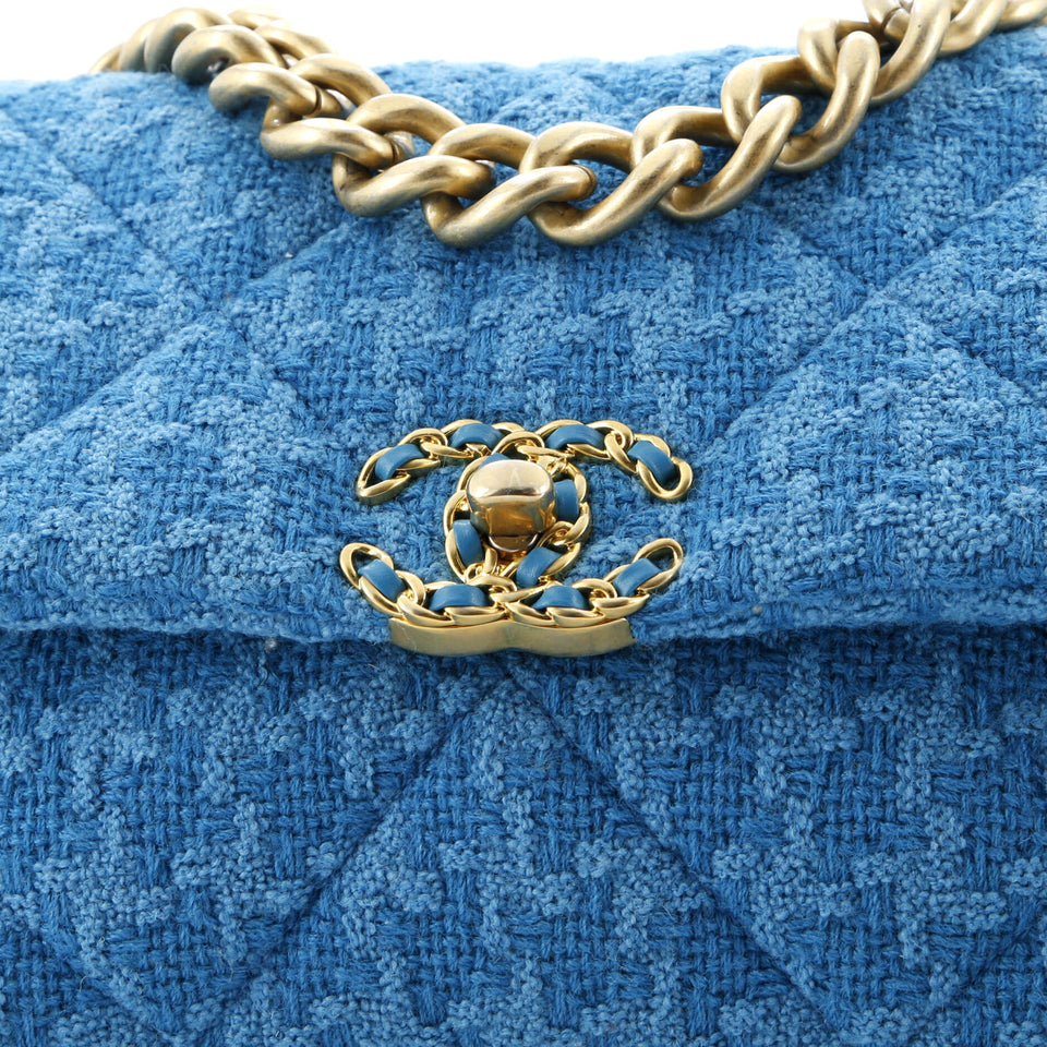 19 Flap Bag Quilted Tweed Medium