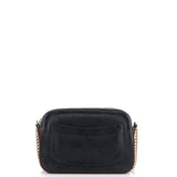 Button Up Camera Case Quilted Calfskin with Grosgrain Small