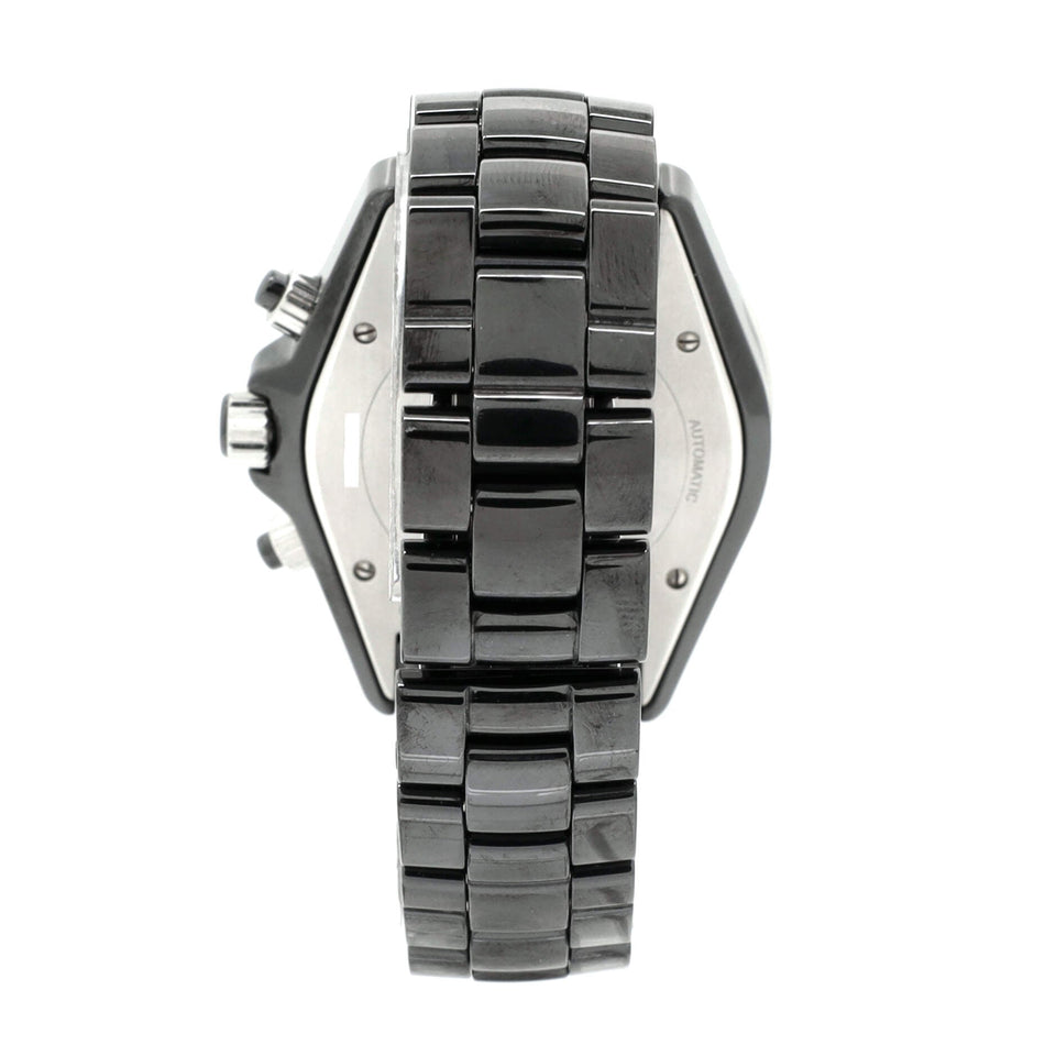 J12 Chronograph Automatic Watch Ceramic and Stainless Steel with Diamond Bezel 41