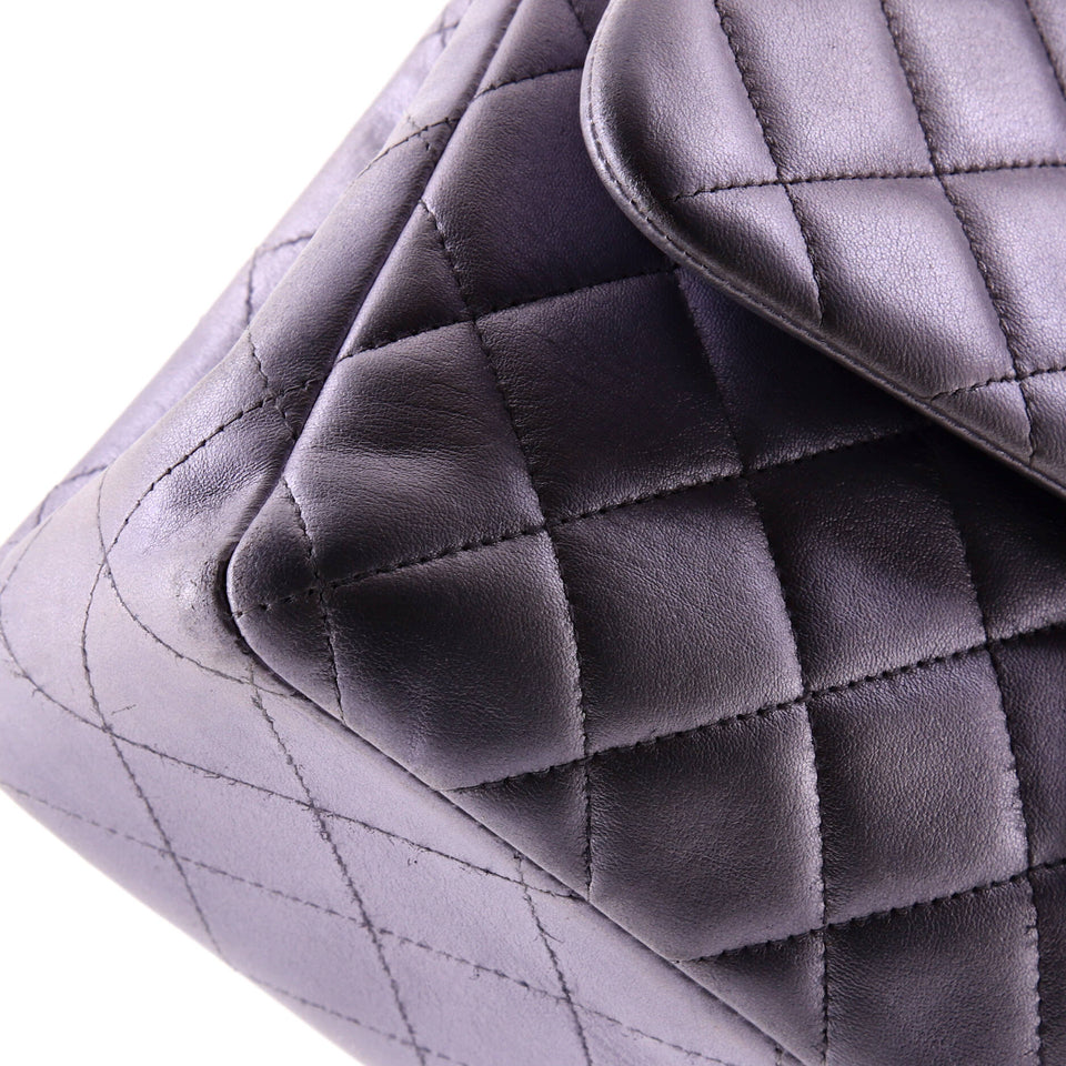 Classic Double Flap Bag Quilted Iridescent Lambskin Jumbo