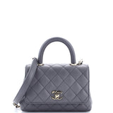 Coco Top Handle Bag Quilted Caviar Extra Mini