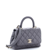 Coco Top Handle Bag Quilted Caviar Extra Mini