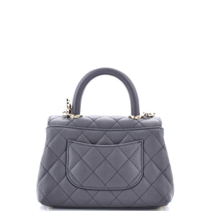 Coco Top Handle Bag Quilted Caviar Extra Mini