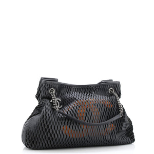 CC Logo Charm Tote Perforated Leather Medium