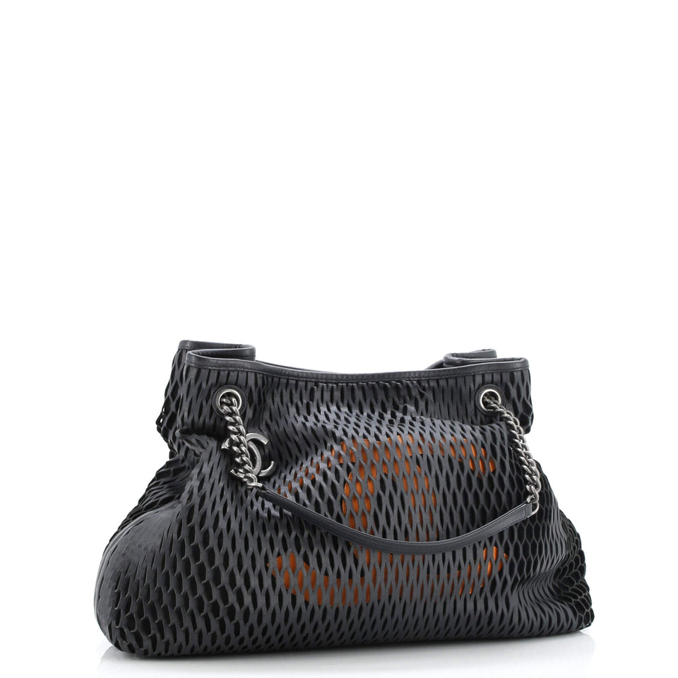 CC Logo Charm Tote Perforated Leather Medium