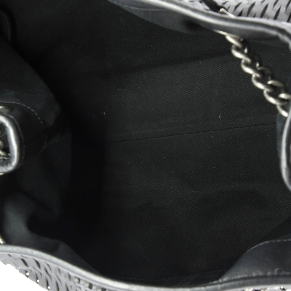 CC Logo Charm Tote Perforated Leather Medium