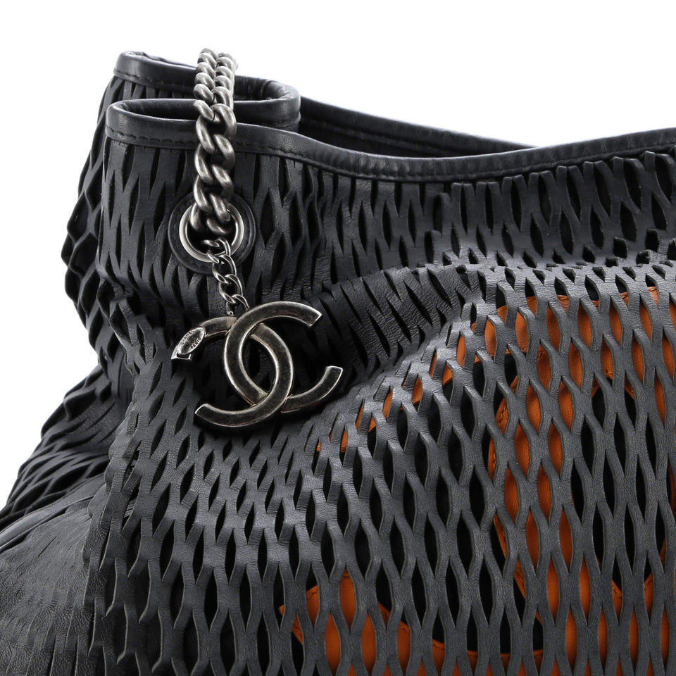 CC Logo Charm Tote Perforated Leather Medium