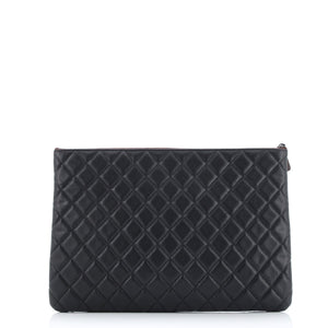 O Case Clutch Quilted Caviar Large