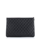O Case Clutch Quilted Caviar Large