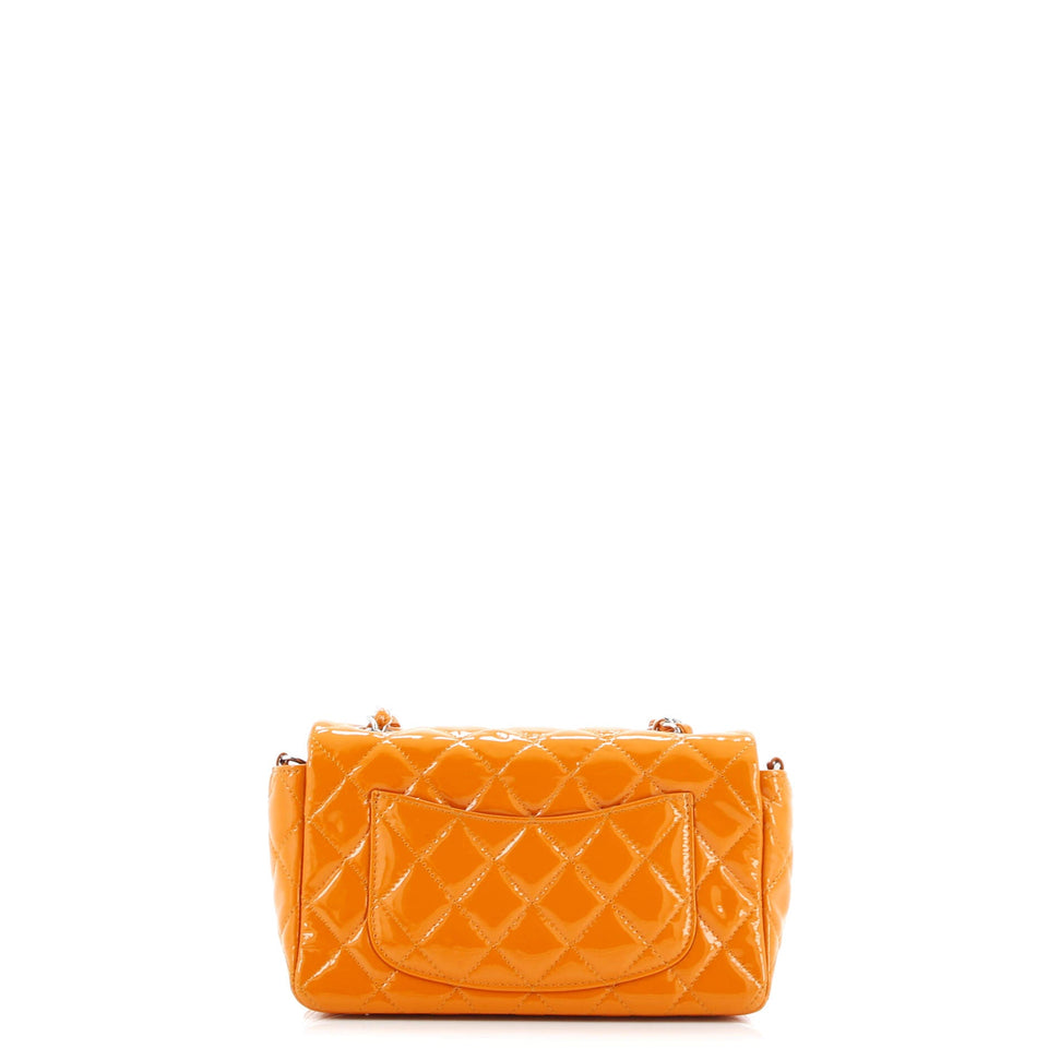 Classic Single Flap Bag Quilted Patent Mini
