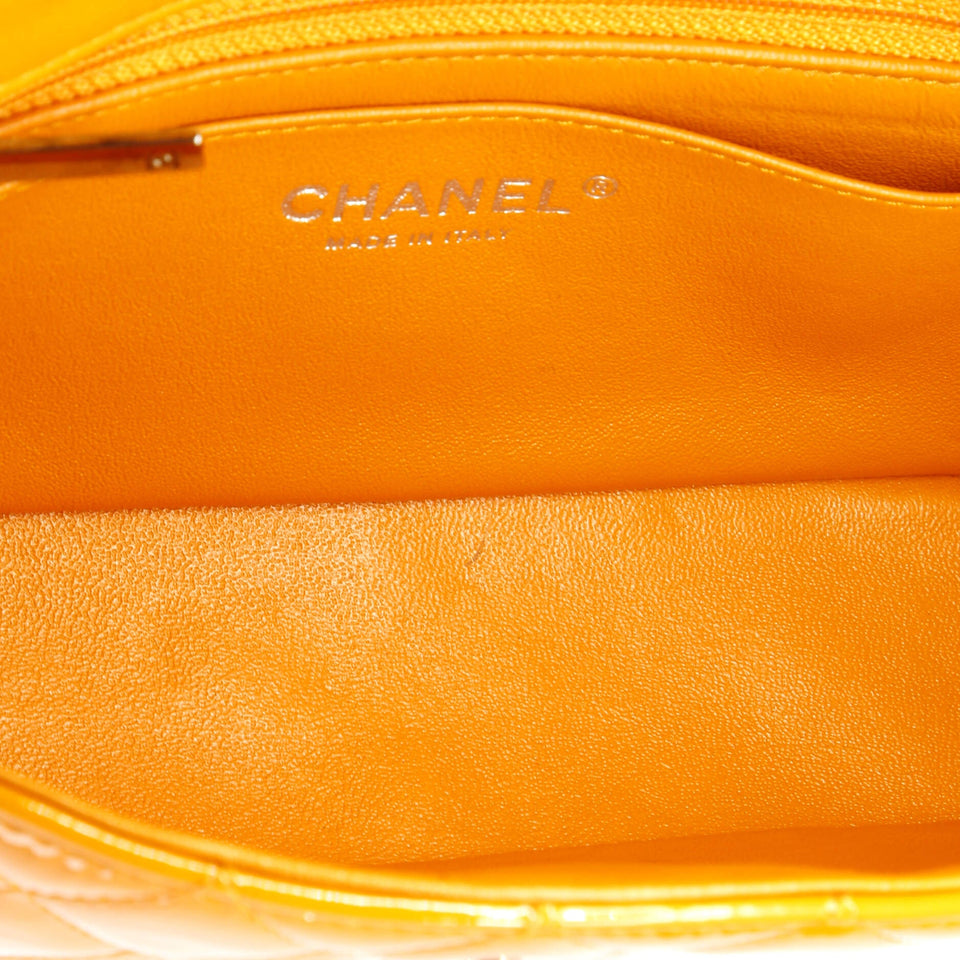 Classic Single Flap Bag Quilted Patent Mini