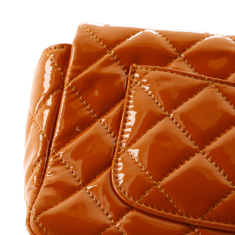 Classic Single Flap Bag Quilted Patent Mini