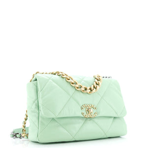 19 Flap Bag Quilted Leather Medium