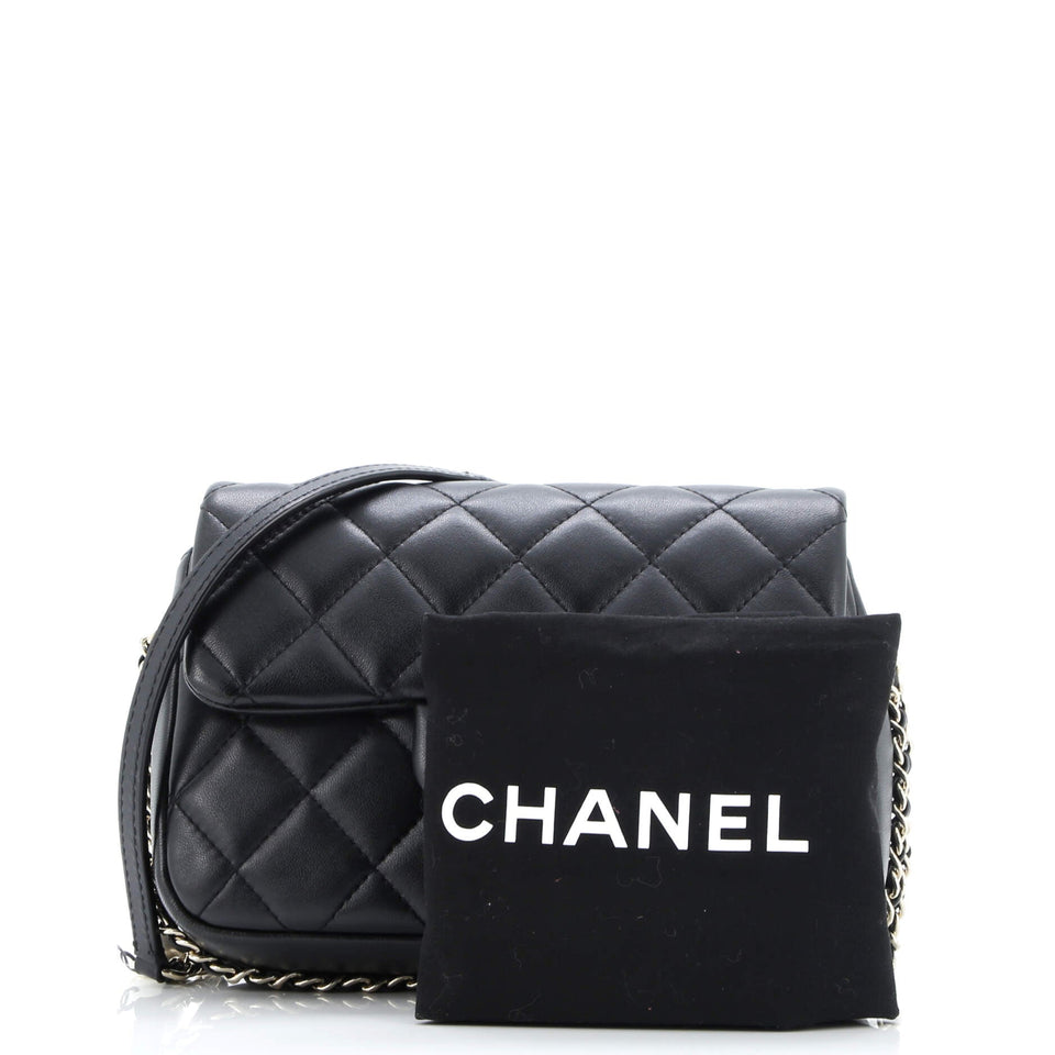 My Precious Pearls Chain Flap Bag Quilted Lambskin Medium