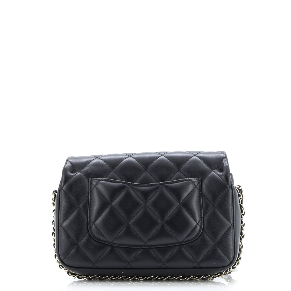 My Precious Pearls Chain Flap Bag Quilted Lambskin Medium