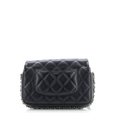 My Precious Pearls Chain Flap Bag Quilted Lambskin Medium
