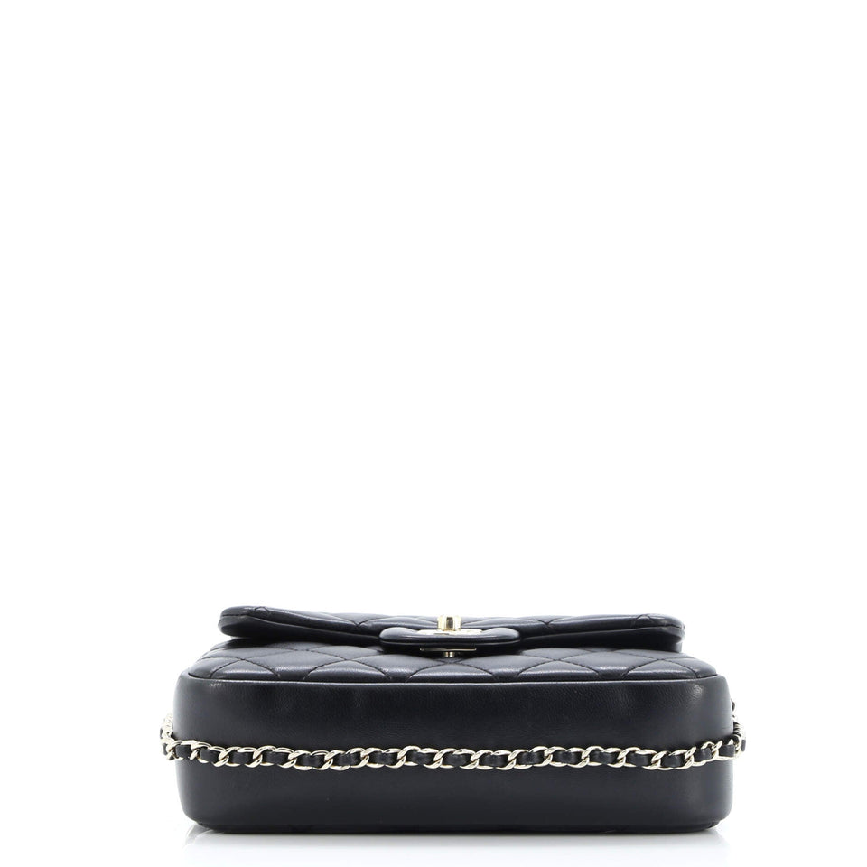 My Precious Pearls Chain Flap Bag Quilted Lambskin Medium