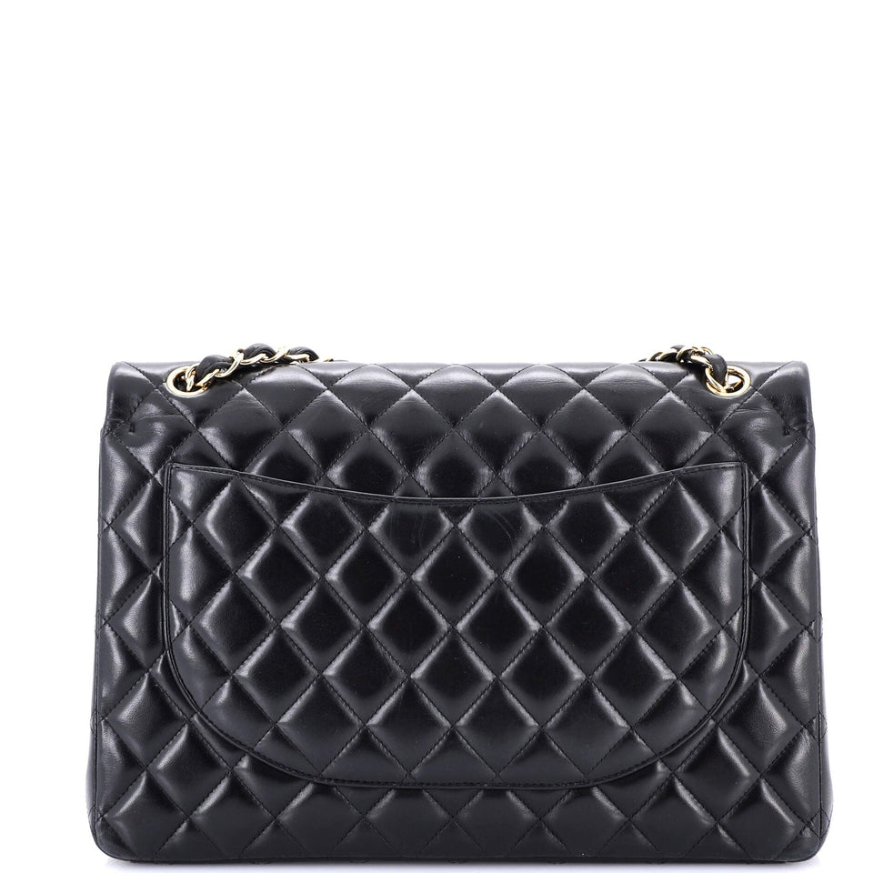 Classic Double Flap Bag Quilted Lambskin Maxi