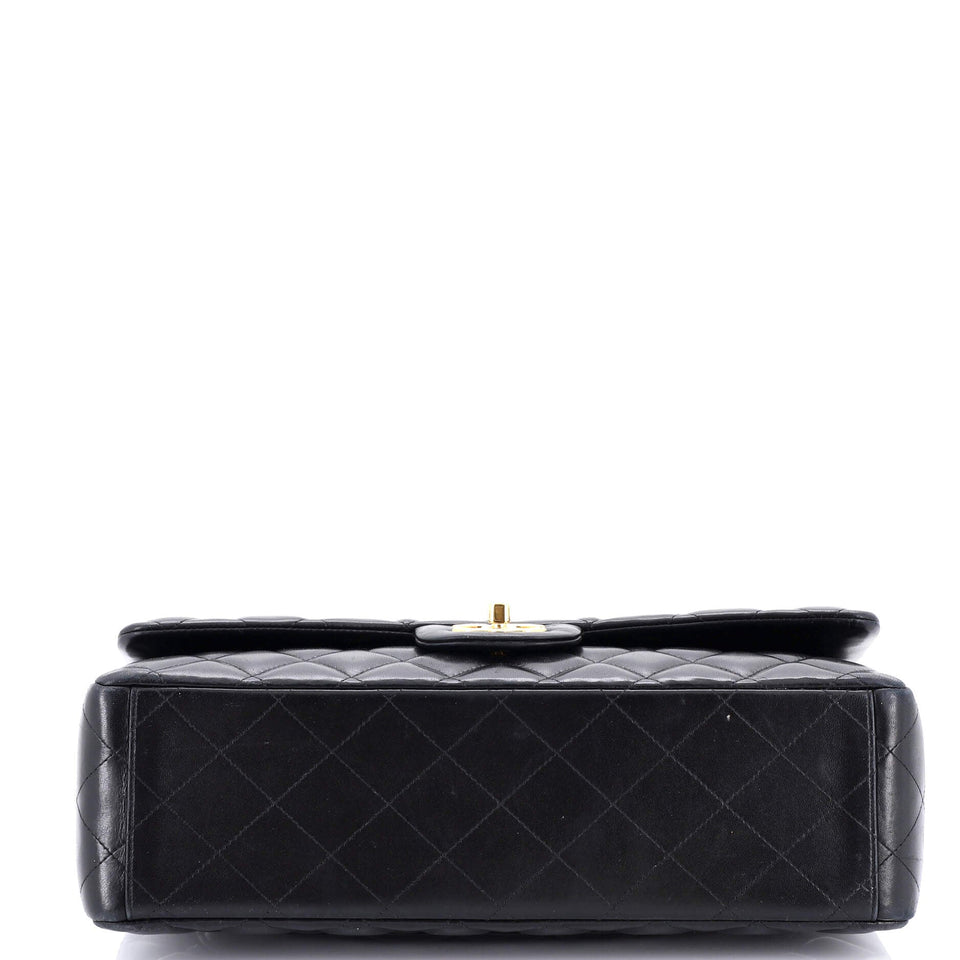 Classic Double Flap Bag Quilted Lambskin Maxi