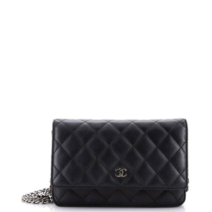 Wallet on Chain Quilted Lambskin