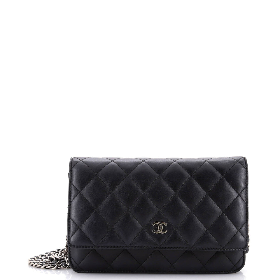 Wallet on Chain Quilted Lambskin
