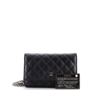 Wallet on Chain Quilted Lambskin