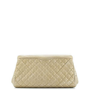 CC Frame Clutch Quilted Caviar Large