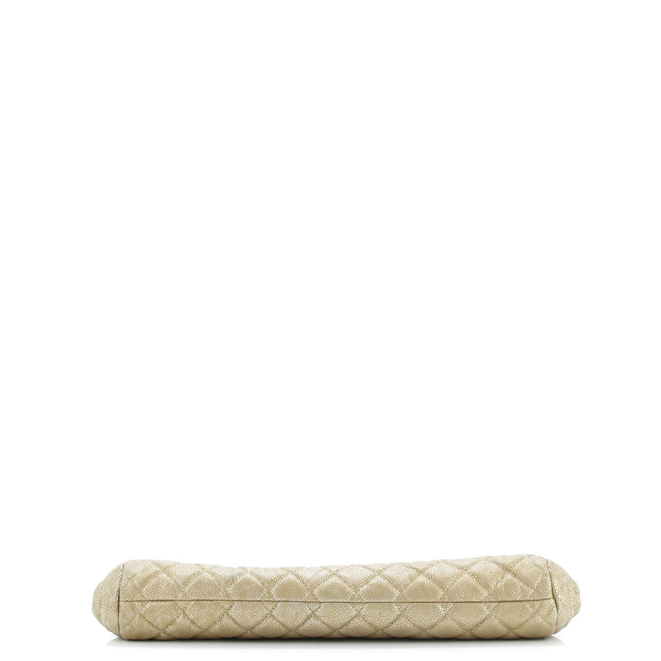 CC Frame Clutch Quilted Caviar Large