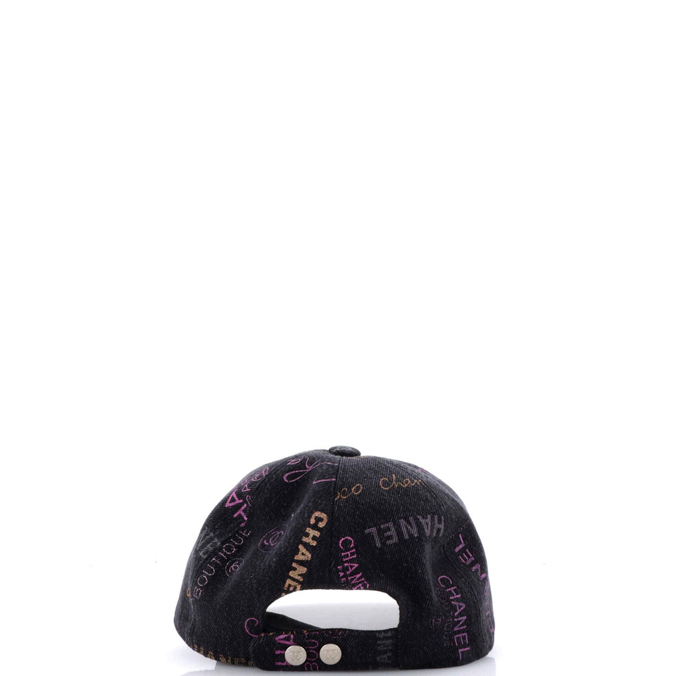 Denim Mood Baseball Cap Logo Printed Denim