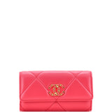 19 Flap Wallet Quilted Lambskin Small