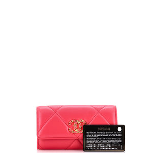 19 Flap Wallet Quilted Lambskin Small
