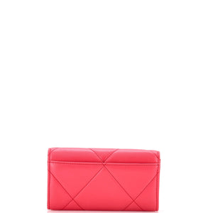 19 Flap Wallet Quilted Lambskin Small