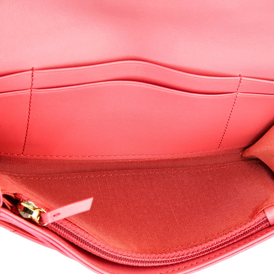 19 Flap Wallet Quilted Lambskin Small