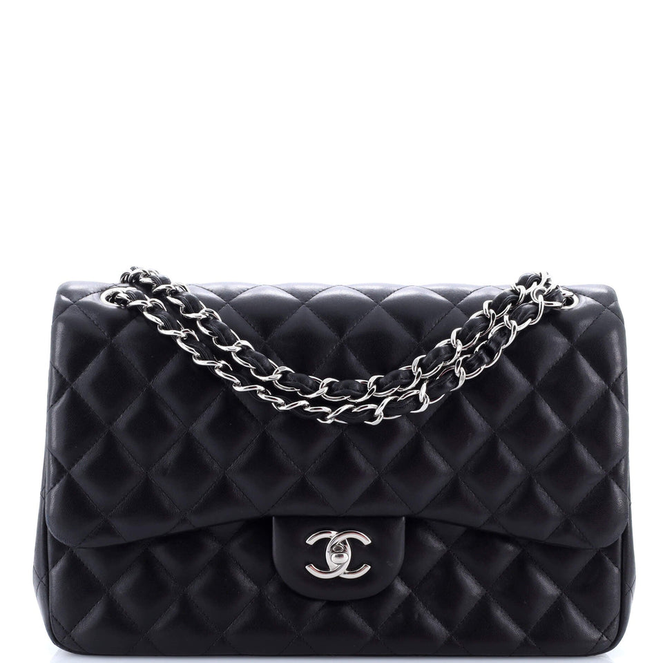 Classic Double Flap Bag Quilted Lambskin Jumbo