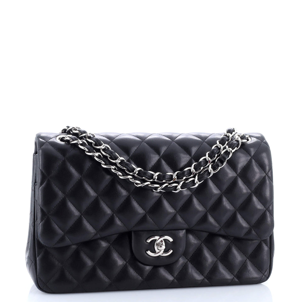 Classic Double Flap Bag Quilted Lambskin Jumbo