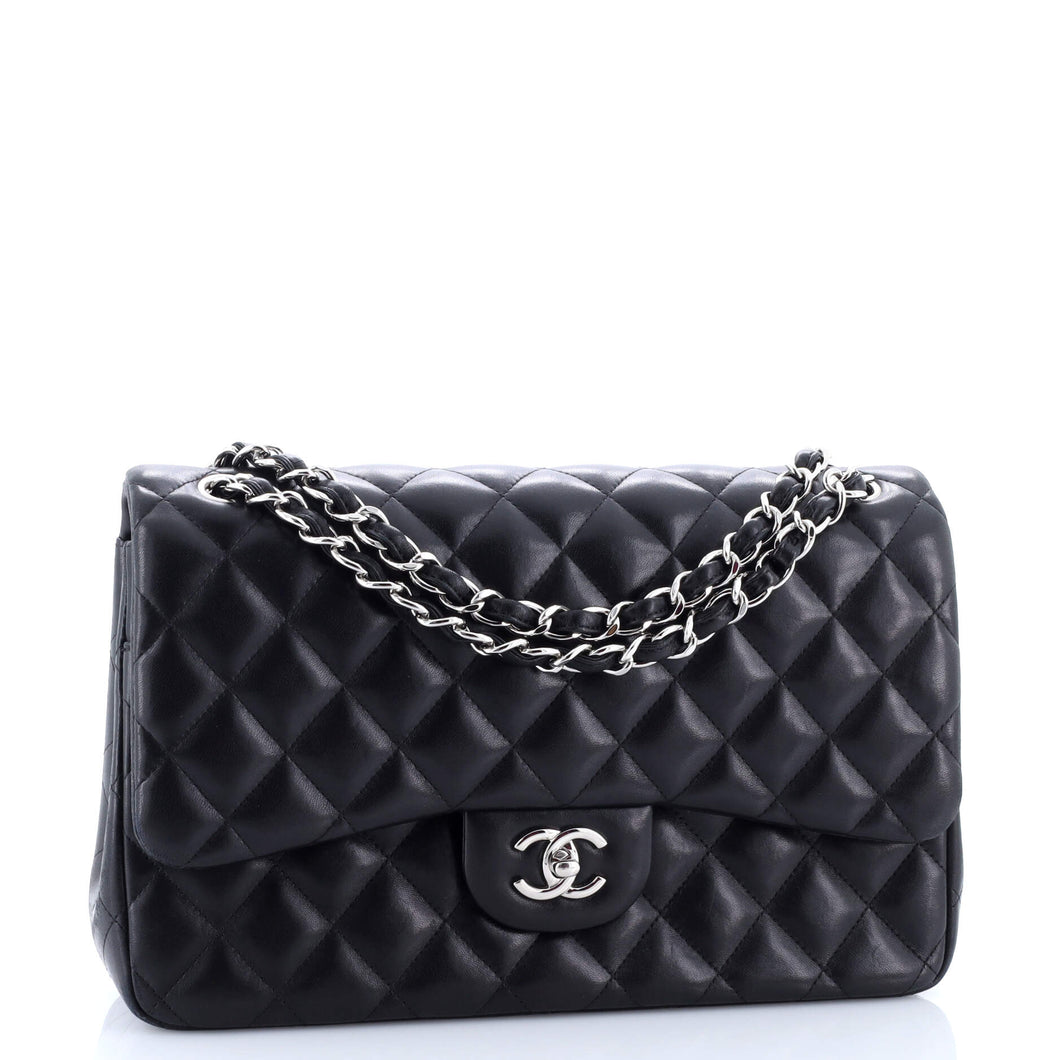 Classic Double Flap Bag Quilted Lambskin Jumbo