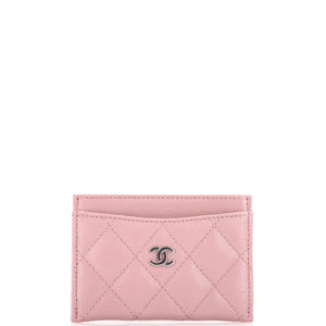 Classic Card Holder Quilted Caviar