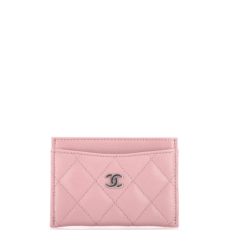 Classic Card Holder Quilted Caviar