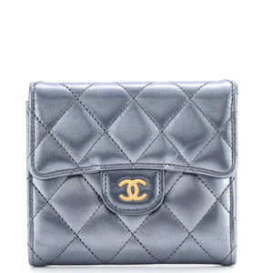 CC Compact Classic Flap Wallet Quilted Lambskin