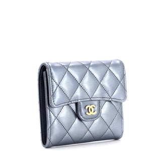 CC Compact Classic Flap Wallet Quilted Lambskin