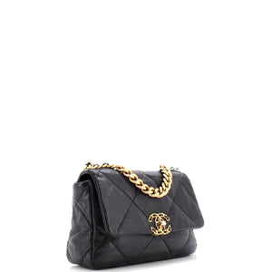 19 Flap Bag Quilted Leather Medium