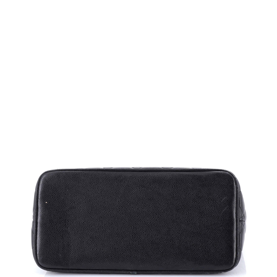 Medallion Tote Quilted Caviar