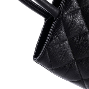 Medallion Tote Quilted Caviar
