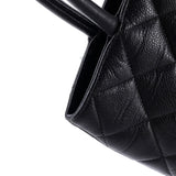 Medallion Tote Quilted Caviar