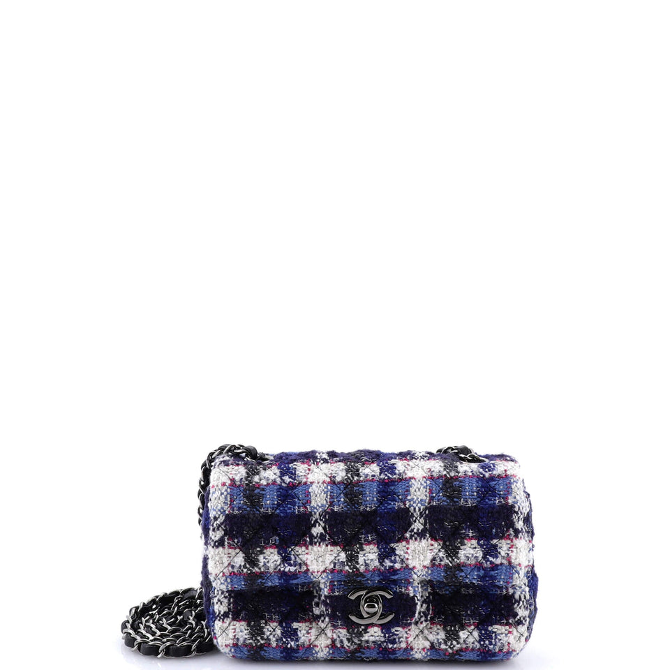 Classic Single Flap Bag Quilted Tweed Mini