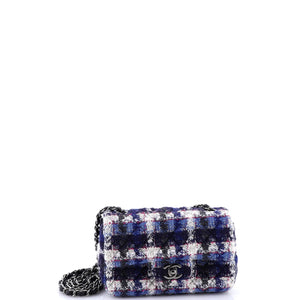 Classic Single Flap Bag Quilted Tweed Mini